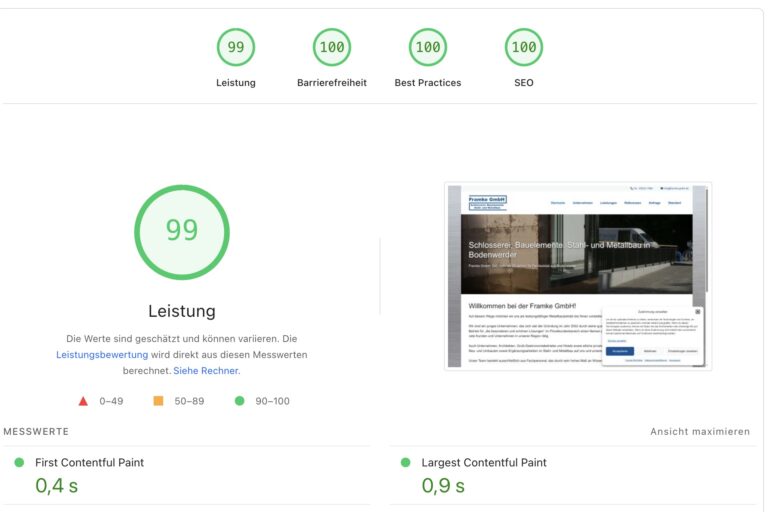 Website Performance Check - Pagespeed Insights