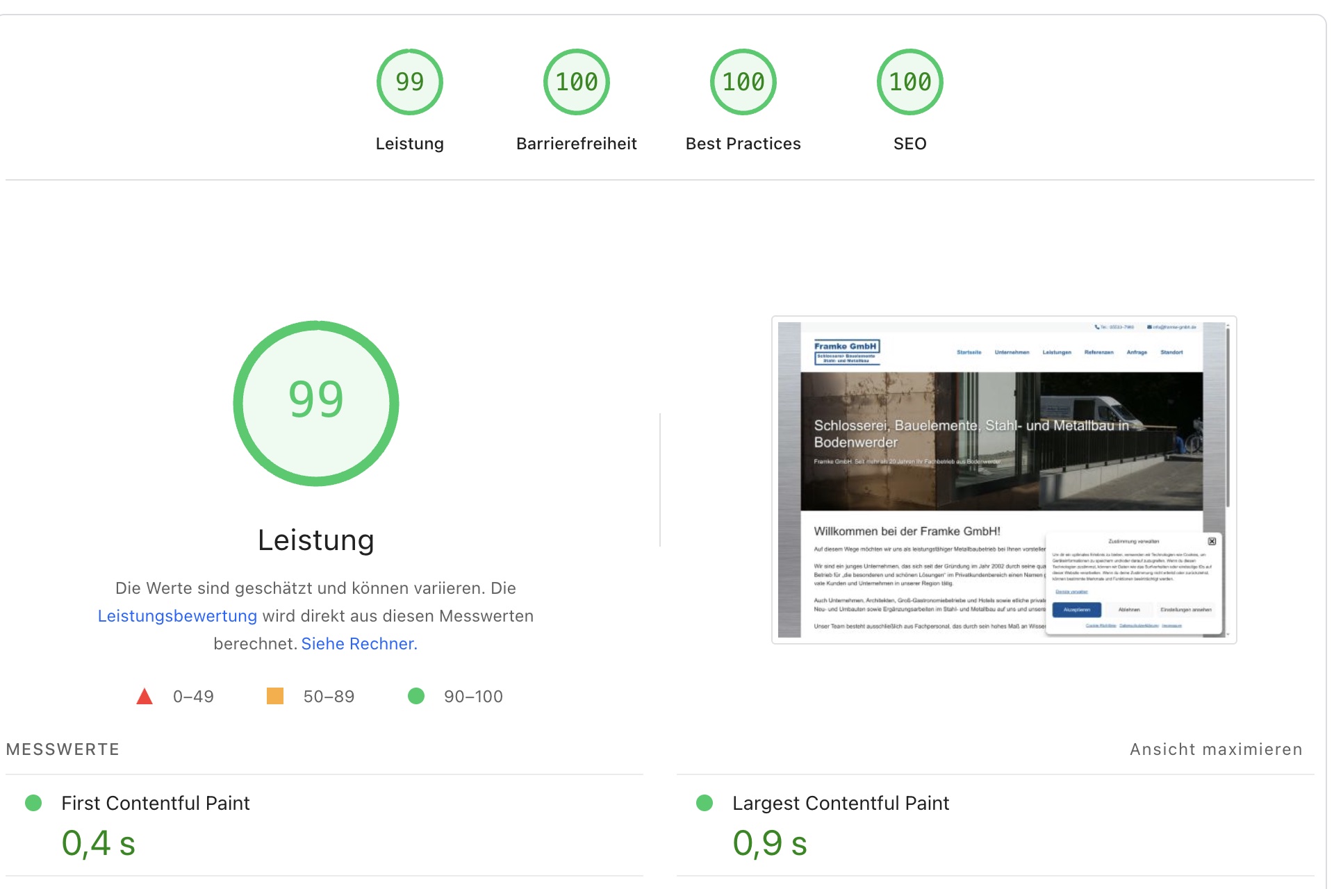 Website Performance Check - Pagespeed Insights